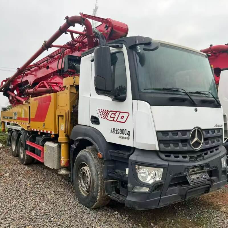 2021 SANY 52m Used Concrete Pump Truck for Sale | Mercedes Pump