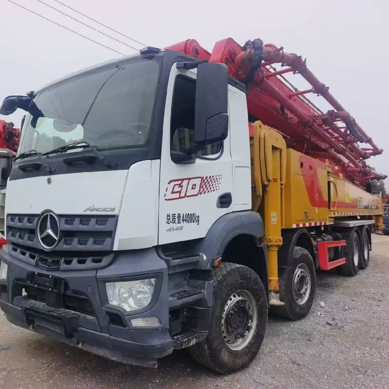 2021 SANY 65m Used Concrete Boom Truck on Mercedes-Benz Chassis