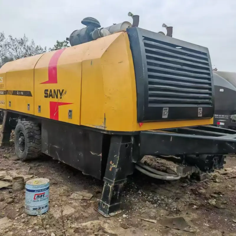 Sany Used Trailer Concrete Pump Truck 9028