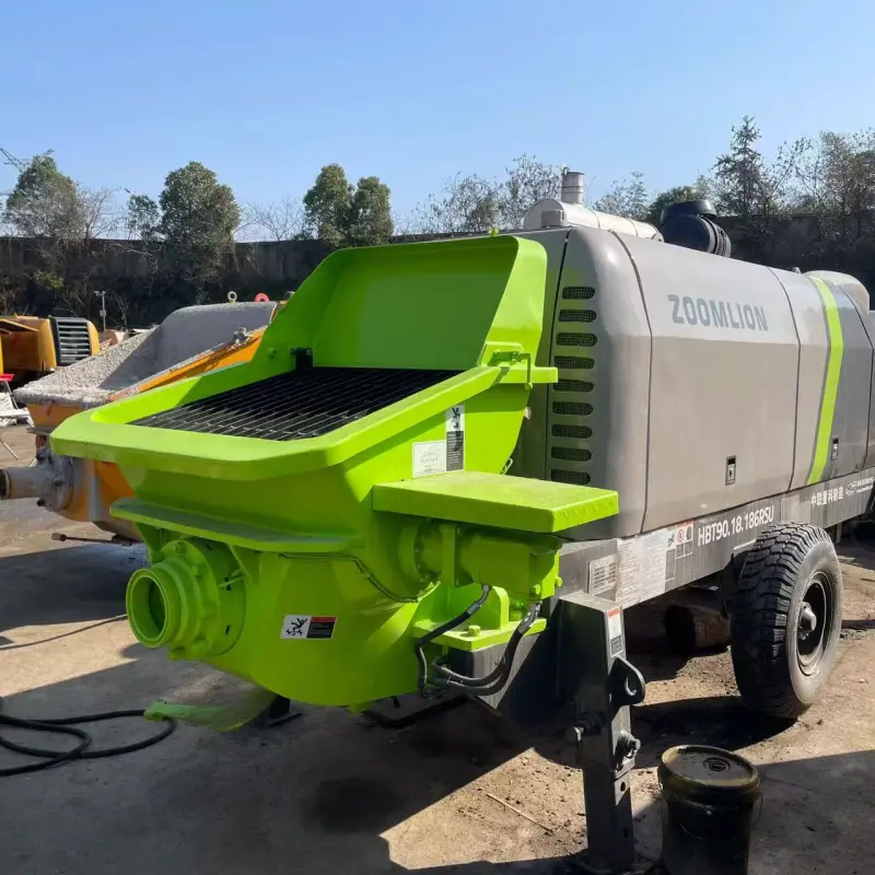 zoomlion used concrete trailer pump 9018