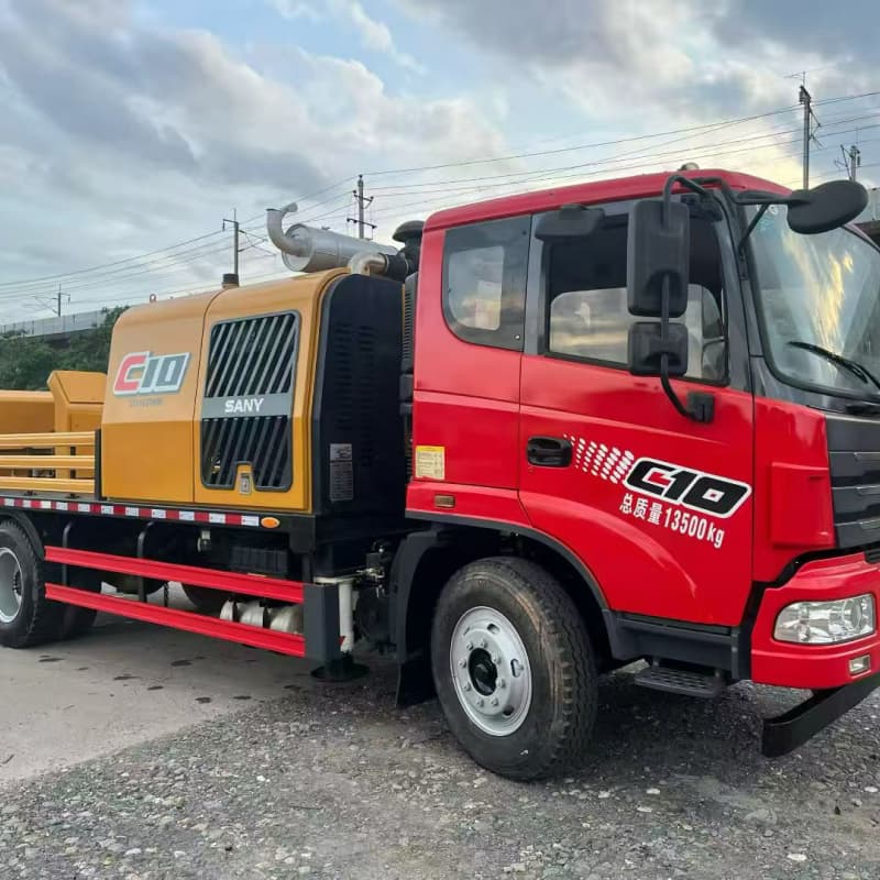 2021 Sany 10023 Trailer Mounted Concrete Line Pump