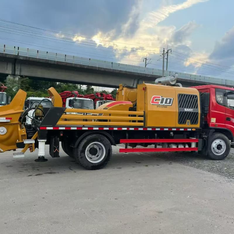 2021 Sany 10023 Trailer Mounted Concrete Line Pump
