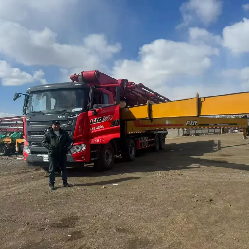 concrete pump received by customer