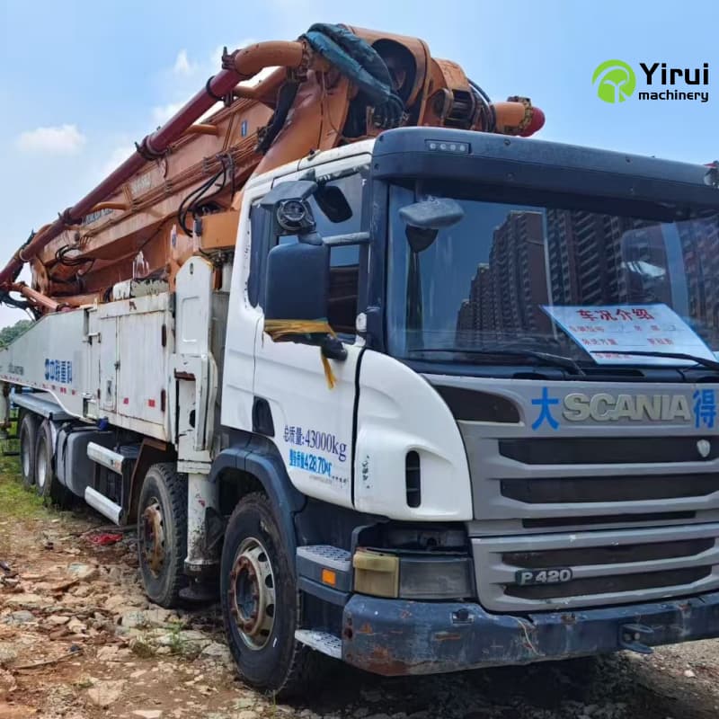 56m zoomlion used concrete pump scania