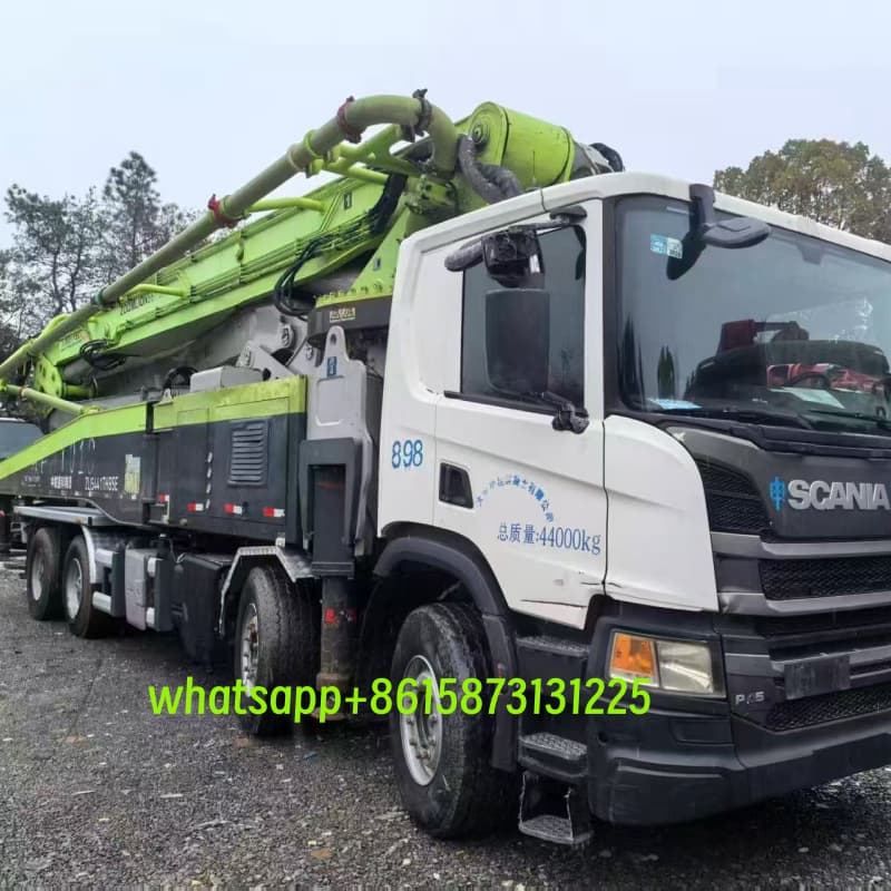 56m zoomlion scania used concrete pump