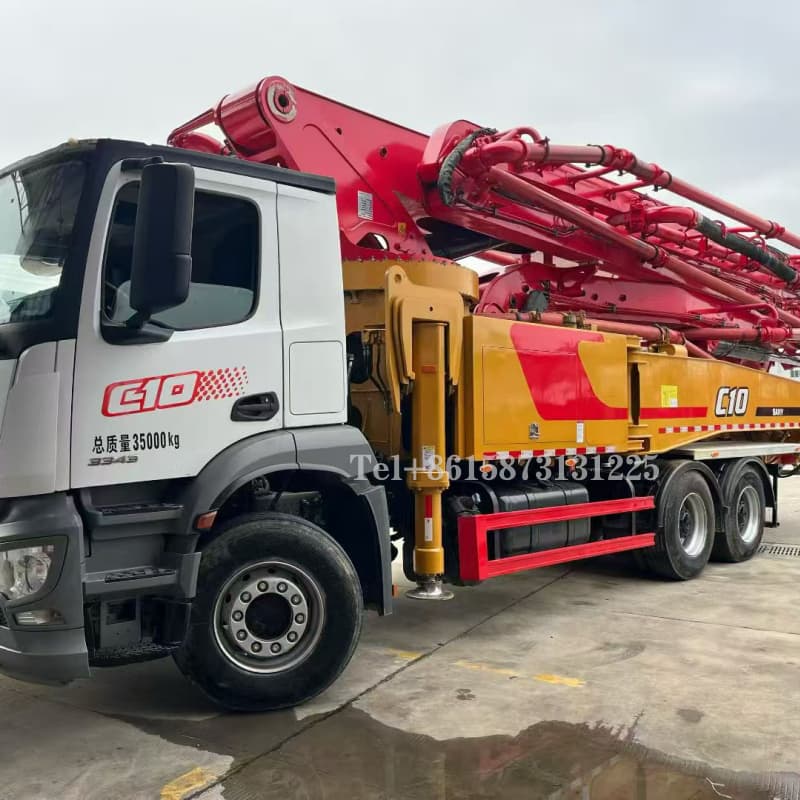 sany used concrete pump truck on mercedes benz