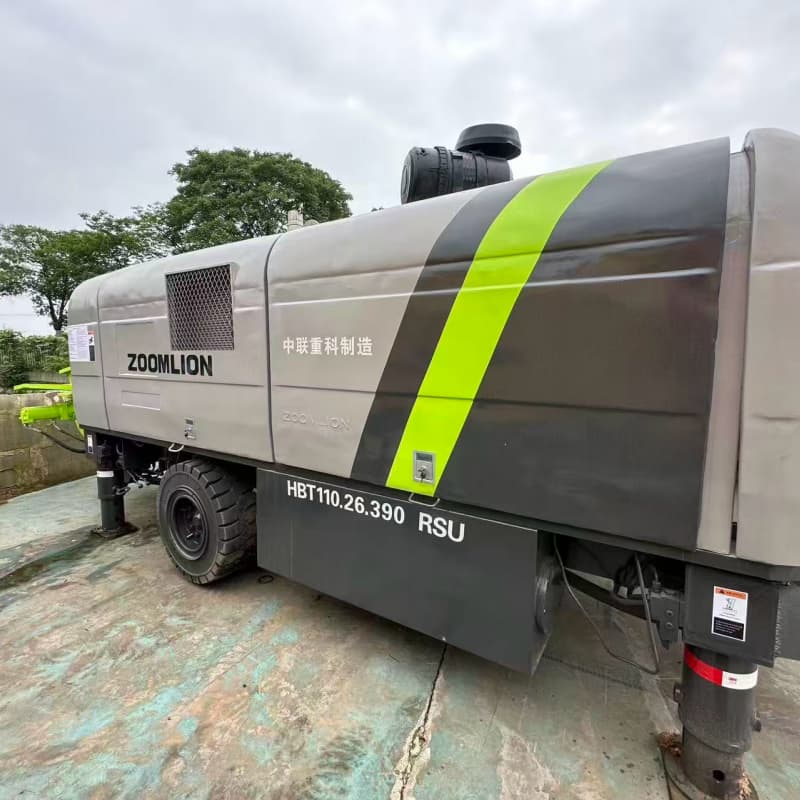 zoomlion concrete trailer pump 11026 high pressure